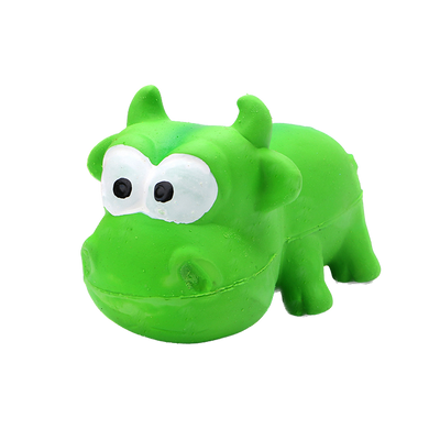 Cute Animal Latex Squeaky Dog Toy - Green