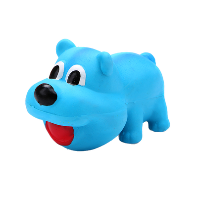 Cute Animal Latex Squeaky Dog Toy - Blue
