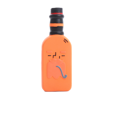 Bubbly Bottle-Shaped Squeakers Squeaky Dog Toy - Orange Liquor-Shaped