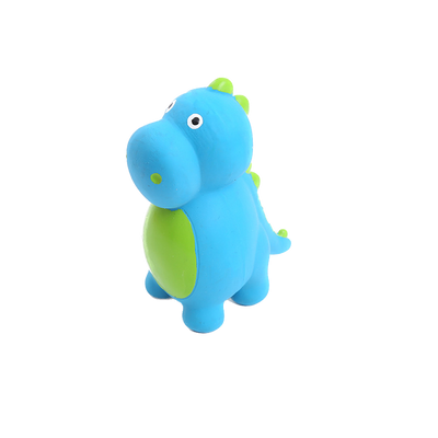 Dino Delight Dinosaur Shaped Squeaky Dog Toy - Light Blue Stegosaurus