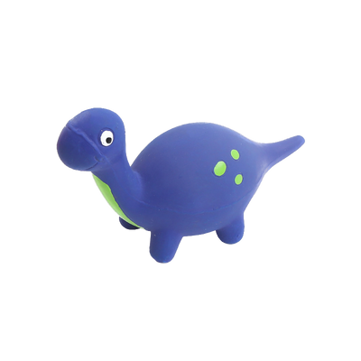 Dino Delight Dinosaur Shaped Squeaky Dog Toy - Dark Blue Sauropoda
