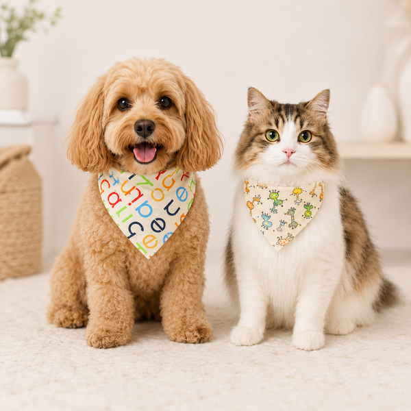 Pet Bandana Dog Triangle Scarf - Small - Assorted
