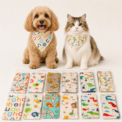 Pet Bandana Dog Triangle Scarf - Small - Assorted