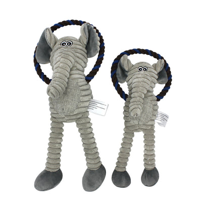 Animal Plush Squeaky Toy Dog Toy - Elephant