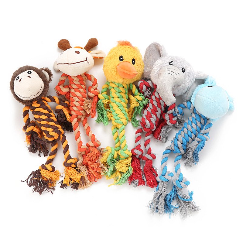 Crazy Animal Squeaky Rope Toy Big Dog Toy