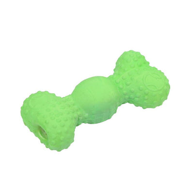 Latex Bone Chew Toy Squeaky Dog Toy - Green
