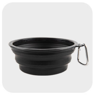 Collapsible Dog Bowl Travel Bowl Portable Bowl - Small - Black