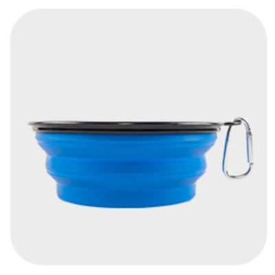 Collapsible Dog Bowl Travel Bowl Portable Bowl - Small - Blue