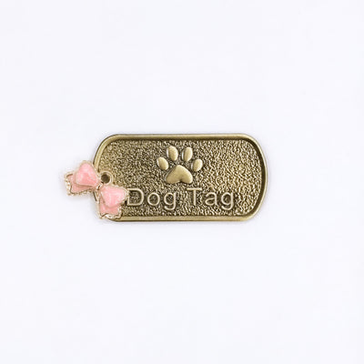 Dog ID Tag - Pink Bowknot