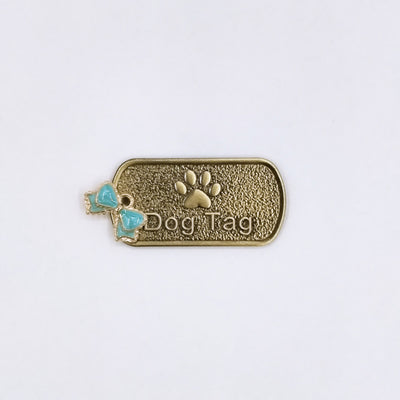 Dog ID Tag - Blue Bowknot
